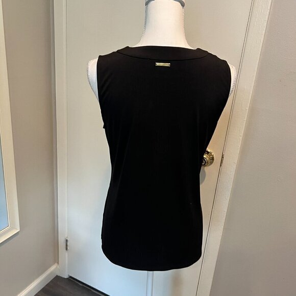 MICHAEL Michael Kors Black Sleeveless tank with gold trim, Size Medium - Picture 7 of 10